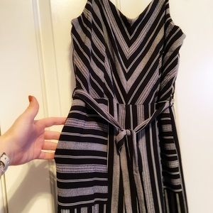 Striped Flowy Jumpsuit w/ Pockets